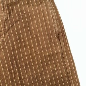 Todd Snyder Brown Wide Leg Chinos with Classic Stripes